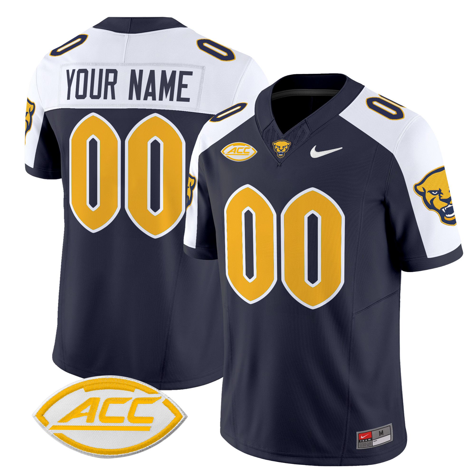 Men Pittsburgh Panthers Black Nike 2024 Vapor Limited Custom NCAA Jersey->customized ncaa jersey->Custom Jersey